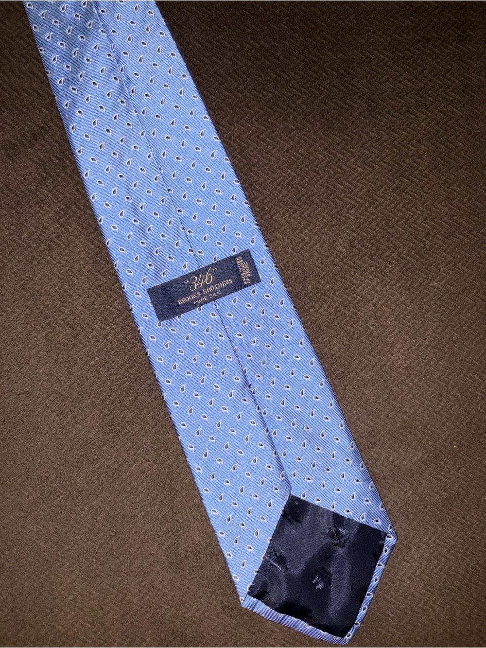 Brooks Brothers 346 Sky Blue Paisley Silk Tie